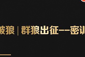 群狼出征密训营《洗种术》大咖背后的秘密就这么简单