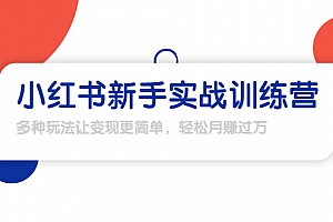 宅男龟课·小红书新手实战训练营:多种变现玩法,轻松玩转小红书月赚过万
