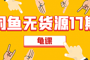 宅男龟课:闲鱼无货源电商课程第17期
