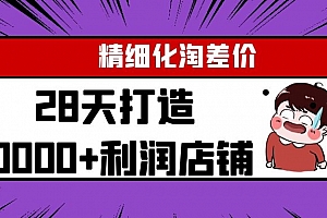 Yl精细化淘差价28天打造10000+利润店铺,精细化选品项目(附软件)