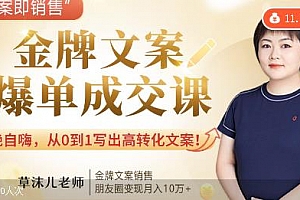 金牌文案爆单成交课,从0到1写出高转化文案