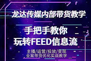 龙达传媒手把手教你玩转抖音FEED信息流课程视频