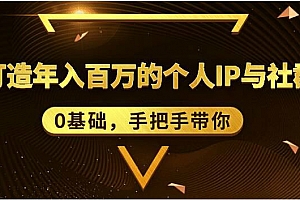 0基础手把手带你打造年入百万的个人IP与社群
