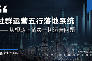 社群空间《社群运营五行落地系统》