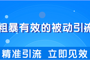 几个简单粗暴,立即操作立即见效的精准引流玩法