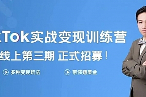 龟课《Tik Tok变现实战训练营3期》课程视频