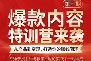 秋天老师·爆款内容特训营:从产品到变现,打造赚钱闭环