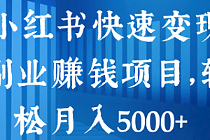 小红书快速变现副业赚钱项目,轻松月入5000+