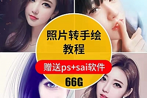 真人照片转手绘视频教程送软件