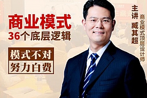 臧其超:新商业模式36个底层逻辑