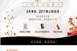 灵儿投研日记《趋势波段实战训练营》趋势为王,波段复利