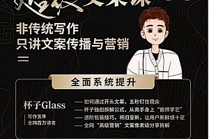 杯子Glass超级文案课,只讲文案传播与营养