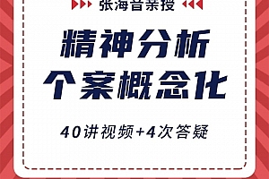 张海音·精神分析个案概念化40讲视频