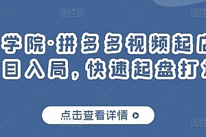 拼多多视频起店,实现蓝海项目入局,快速起盘打爆店铺