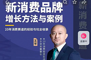 王岑:新消费品牌增长方法与案例(爆款视频课)_王岑3.0