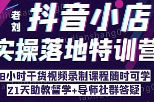 抖音小店实操落地特训营:抖音小店无货源精细化运营,抖店商品卡流量(22节)