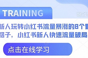 新人玩转小红书流量暴涨的8个野路子,小红书新人快速流量破局