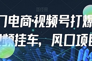 九门电商·视频号打爆短视频挂车,风口项目