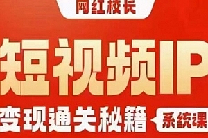 网红校长短视频IP变现通关秘籍|系统课,产品篇,短视频篇,商业篇,私域篇,直播篇