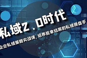私域2.0时代:企业私域策略实战课,培养能拿结果的私域操盘手