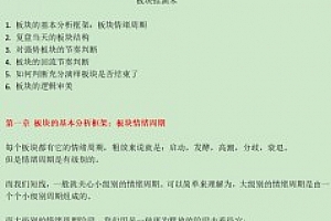 看懂龙头股复盘哥板块推演术上下两集