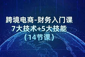 跨境电商-财务入门课:7大技术+5大技能(14节课)
