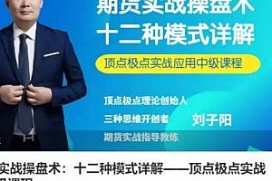 刘子阳期货实战操盘术:十二种模式详解——顶点极点实战应用中级课程