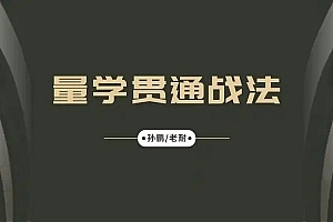 量学大讲堂-孙鹏老耐-量学贯通战法直播 第85期