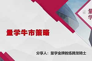 量学云讲堂腾龙骑士张宇量学第17期+第八段位课下