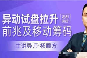 【杨殿方】异动试盘拉升前兆及移动筹码洞察主力意图