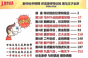 量学2024年7月黑马王子特训班 北京特训班线下课合成视频+文档+指标