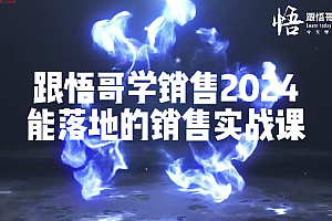 悟哥·2024能落地的销售实战课,你的销售系统该升级了