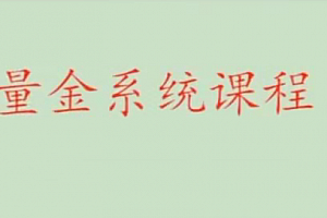 股市量学骆驼子涵《量金系统课程》