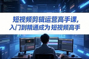 短视频剪辑运营高手课,入门到精通成为短视频高手