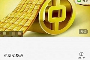 小费实战班缠论课程(第六期)(2024年1-5月)