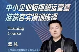 中小企业短视频运营精准获客实操课,可复制企业短视频获客落地训练方案