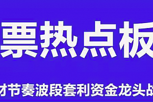 板块热点轮动题材节奏波段套利资金龙头战法情绪周期股票视频教程