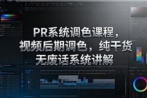 影像社PR系统调色课程,视频后期调色,纯干货无废话系统讲解