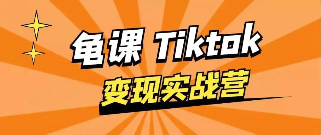 宅男龟课：TikTok变现实战训练营线上第1期，多种变现模式，轻松赚美刀