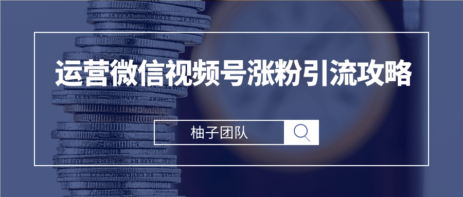 柚子团队内部课程：运营微信视频号涨粉引流攻略，轻松涨粉10W+