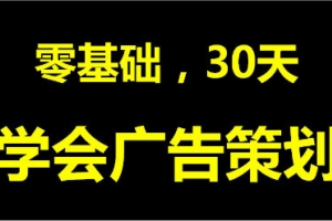 零基础30天学会广告策划
