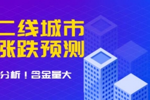 樱桃大房子·一二线城市房价的涨跌预测、机会分析