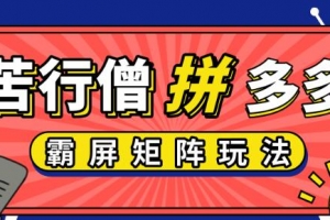 苦行僧-拼多多店铺运营实操开店视频教程