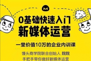 零基础快速入门新媒体运营