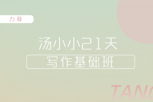 汤小小轻松高效写作54期