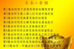 张一鸣赚钱绝学10集电子书+音频