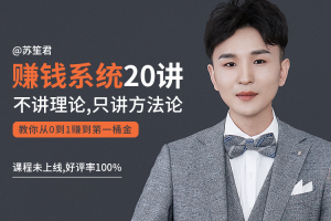 苏笙君的赚钱系统课，教你从0到1赚到你的第一桶金