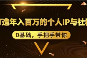0基础手把手带你打造年入百万的个人IP与社群