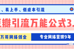万哥豆瓣引流万能公式3.0培训课程视频