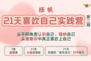 李欣频 杨帆21天喜欢自己实践营